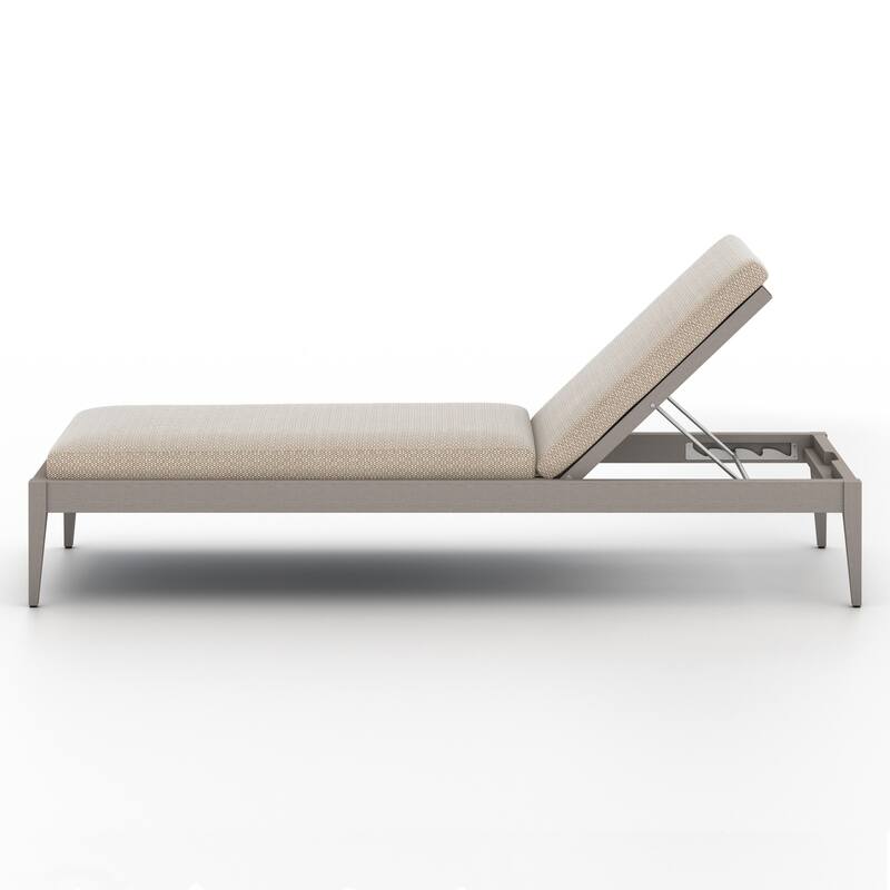 Atwood Outdoor Chaise Lounge-Washed Brown-FSC - 27.5W x 78.75D x 14.25H