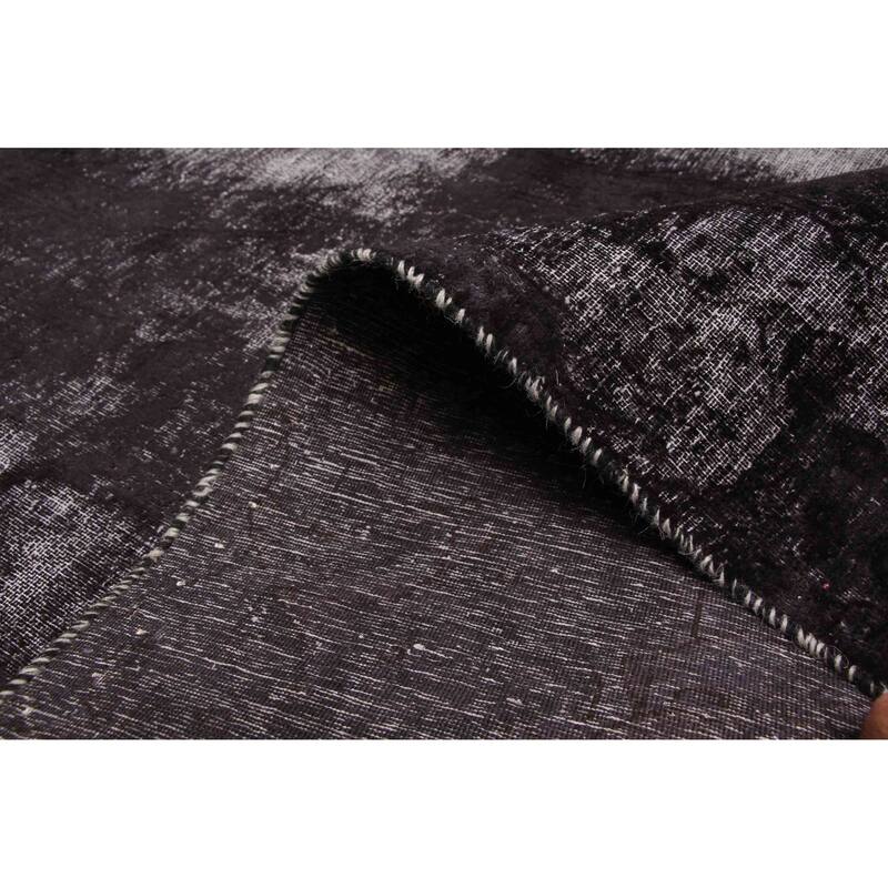 ECARPETGALLERY Hand-knotted Color Transition Black Wool Rug - 9'5 x 13'0