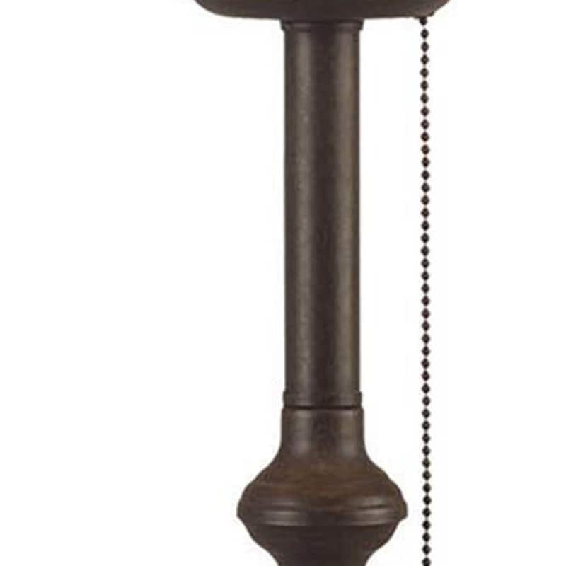 Black Metal 32 Inch Table Lamp with Off White Empire Shade and Cord - 16" x 16" x 32"