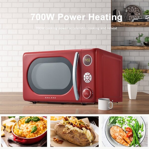 0.7 cu. ft. Retro Countertop Microwave Oven, 700 Watts