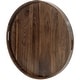 preview thumbnail 32 of 68, KINWELL Round Black Walnut Wood Serving Tray Ottoman Tray with Handles
