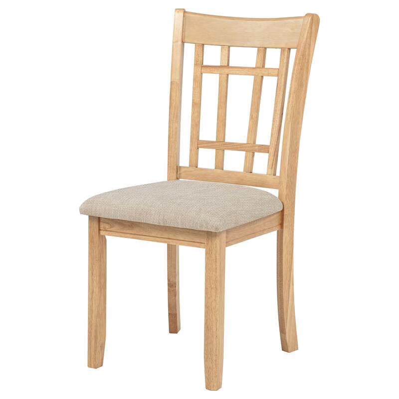 Lavon Wood Dining Side Chair Linen and Light Oak (Set of 2)
