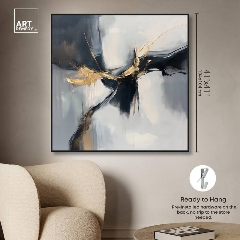 Golden Fissure I Canvas by Art Remedy