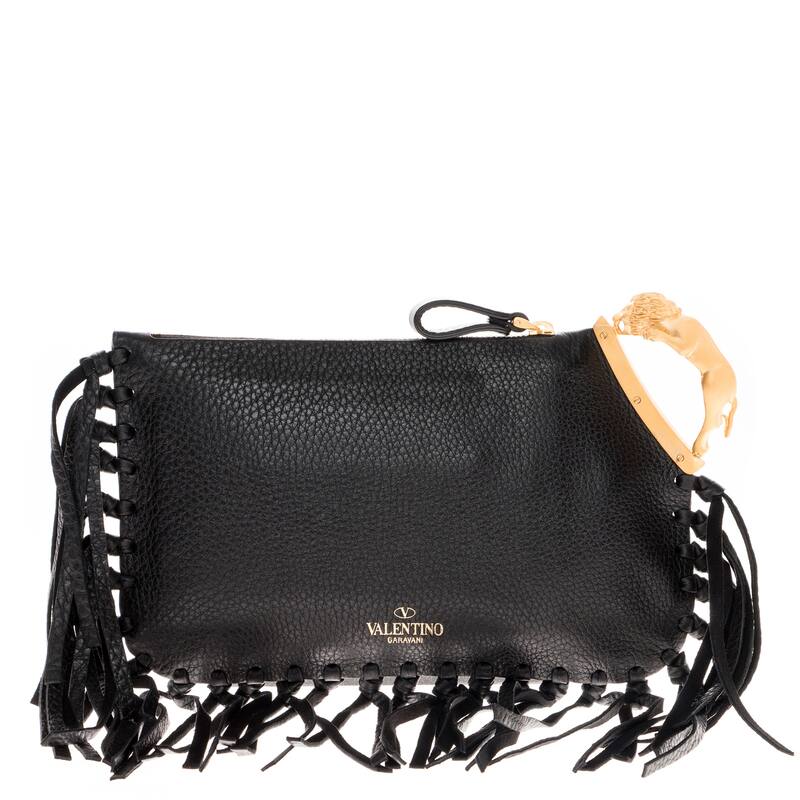 Valentino Clutch with Leather Tassels