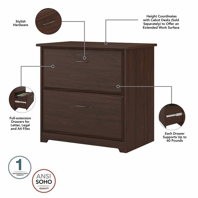 Cabot 2 Drawer Lateral File Cabinet by Bush Furniture