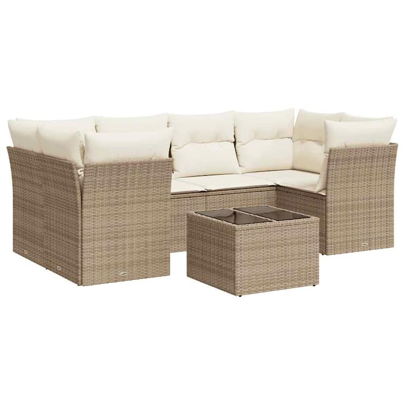 vidaXL Garden Sofa Set Beige - 21.7 x 21.7 x 14.6