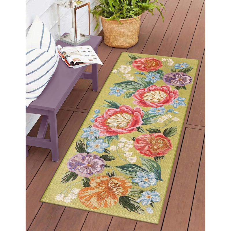 Liora Manne Esencia Secret Garden Indoor/Outdoor Mat