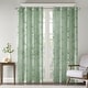 preview thumbnail 26 of 32, Madison Park Leilani Palm Leaf Burnout Window Curtain Sheer 50x84" - Sage Green