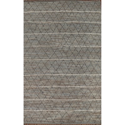 Trellis Moroccan Area Rug Handmade Wool Carpet - 6'6"x 10'0"