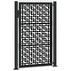 preview thumbnail 53 of 53, vidaXL Garden Gate Black 39.4x49.2" Steel Trace Design