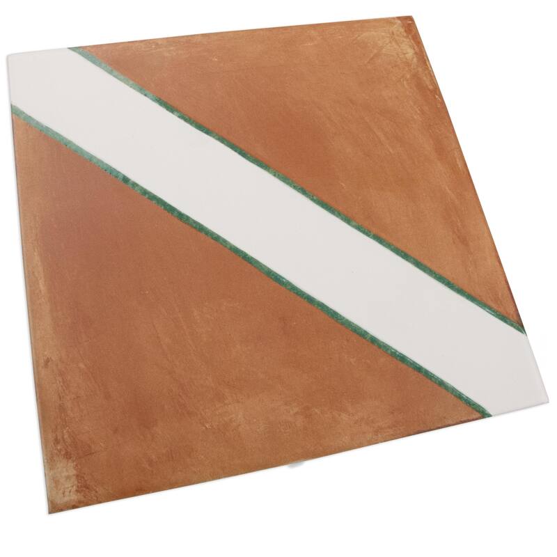Merola Tile Sentier des Ocres Treillis Green 7-7/8" x 7-7/8" Porcelain Floor and Wall Tile