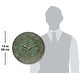 preview thumbnail 12 of 12, Blanc Fleur Outdoor Decorative Round 15 inch Wall Thermometer by Infinity Instruments - 15 x 1.38 x 15