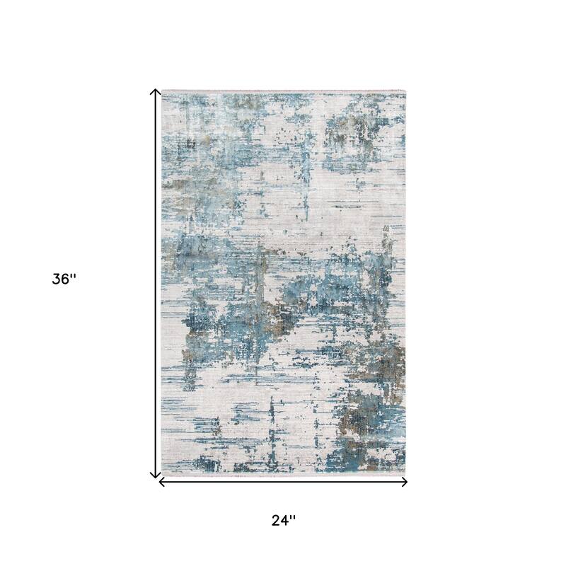 HomeRoots Abstract Contemporary Rectangle Area Rug