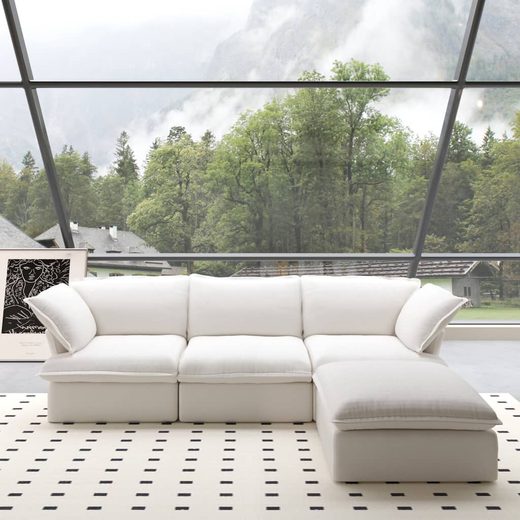 L Shape Sectional Couches, Sectional Sofa with Chaise Ottoman