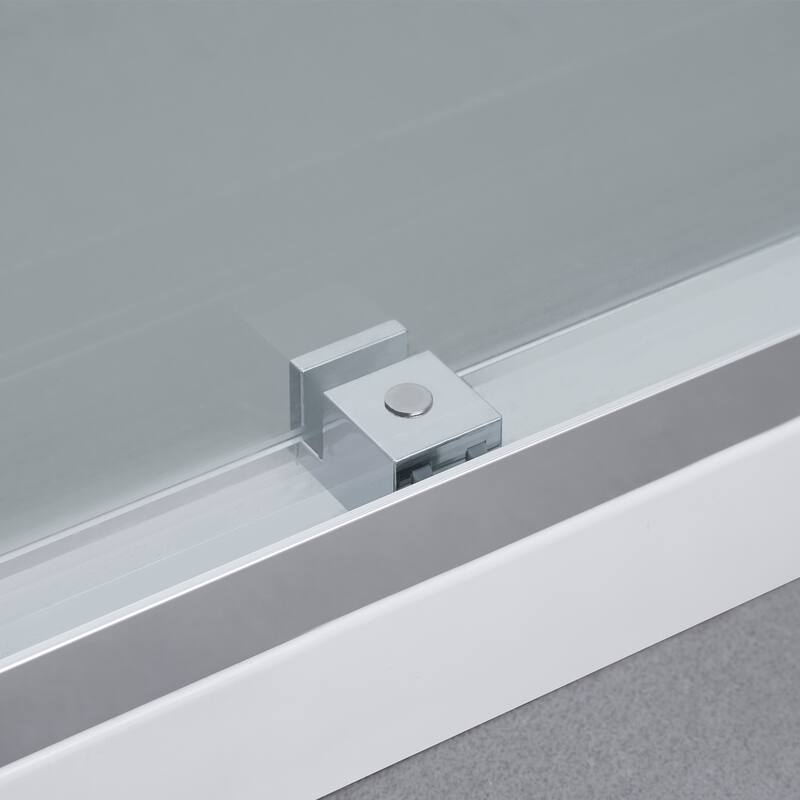Spezia 60" W x 76" H Frameless Shower Enclosure in Polished Chrome - 60" W x 76" H