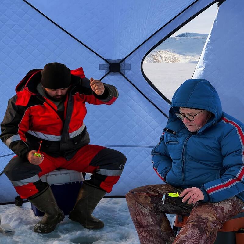 Pop-Up Ice Fishing Tent For 4 To 6 People - N/A