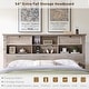 preview thumbnail 42 of 66, Farmhouse Bed Frame with 54" Tall Storage Bookcase Headboard
