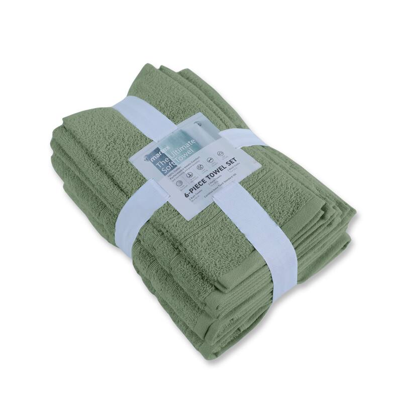 Martex Ultimate Performance Cotton Low-Lint Soft Absorbent Towel Set