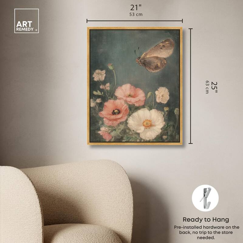 Shadowed Flutter II Canvas by Art Remedy