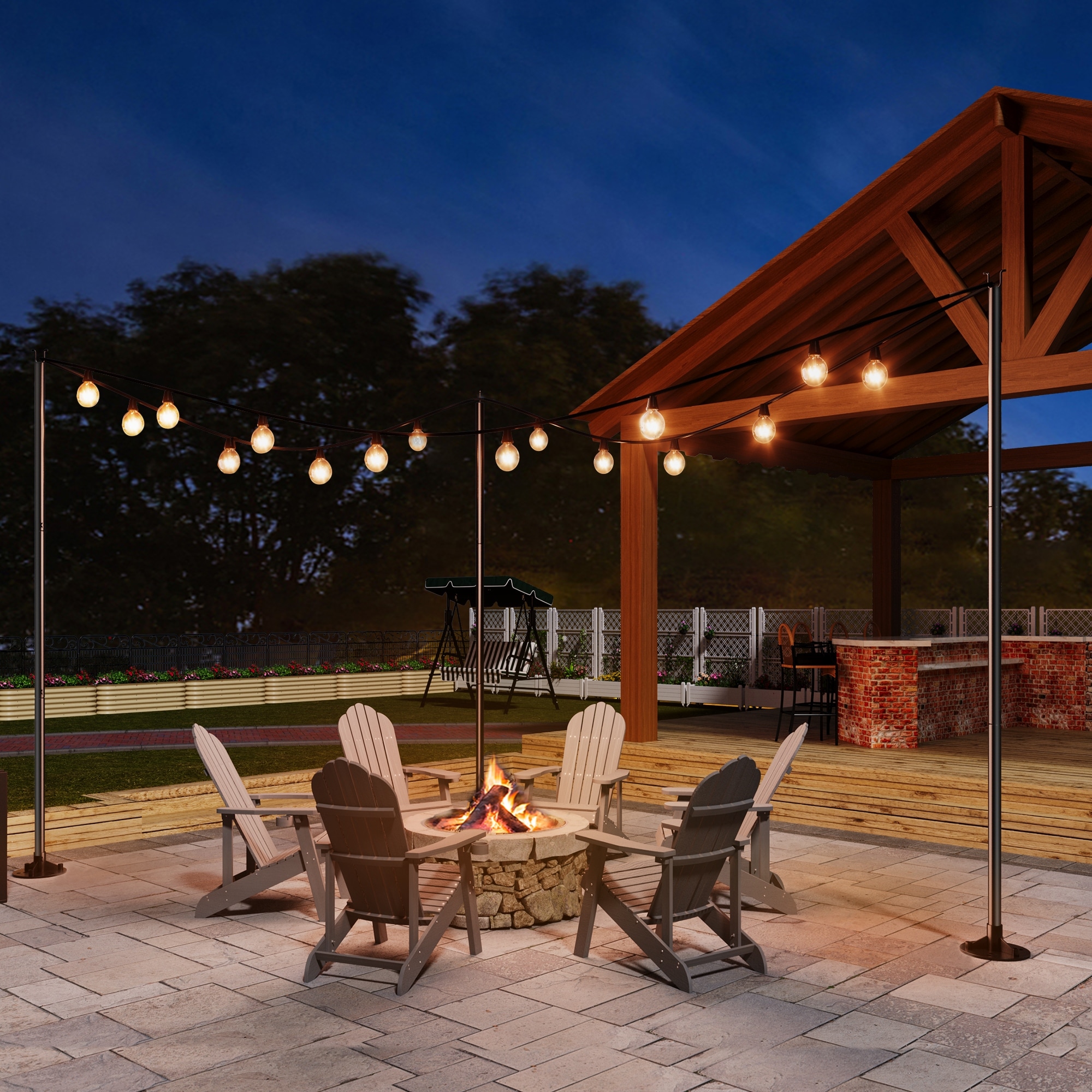 Yard string lights cheap
