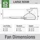 preview thumbnail 15 of 19, Hunter 52" and 44" Presto Ceiling Fan w/ Wall Control - Contemporary, Industrial, Scandinavian