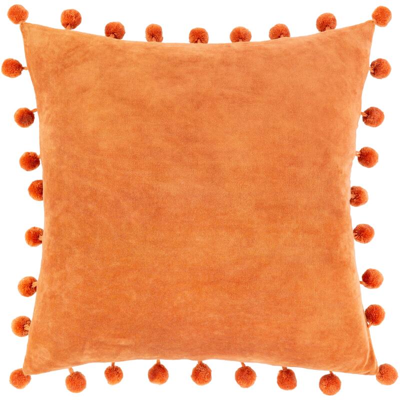 Sophus Cotton Velvet Pom Pom Throw Pillow