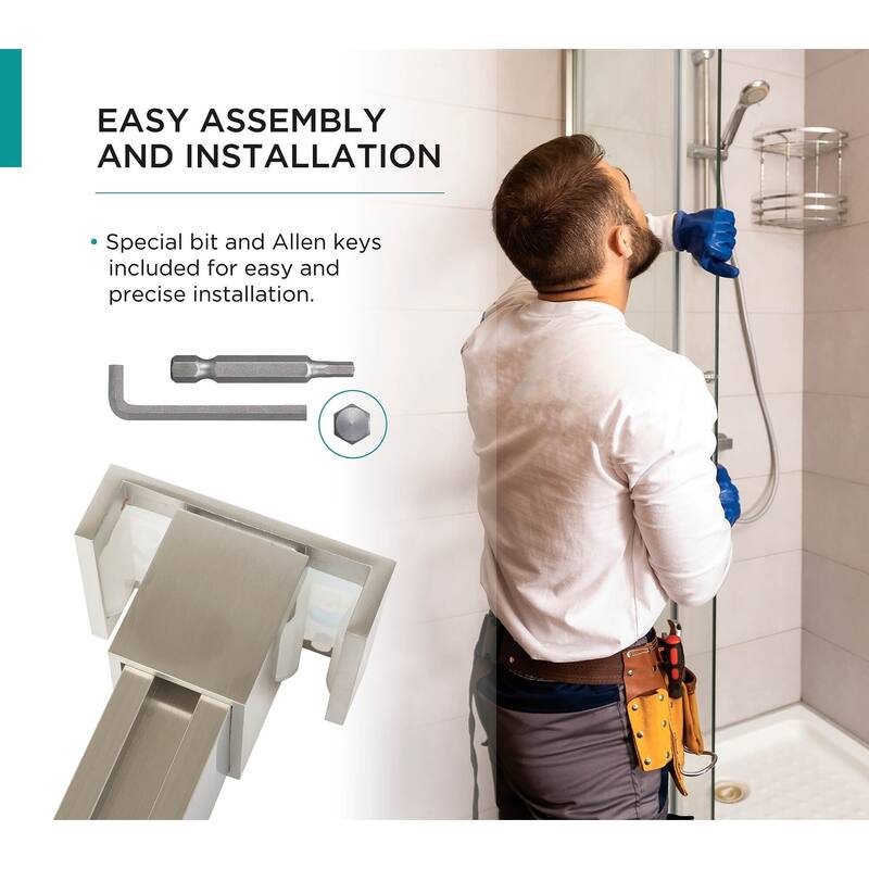 Fine Fixtures 60" Frameless Double Sliding Tub Door - 60" x 66"