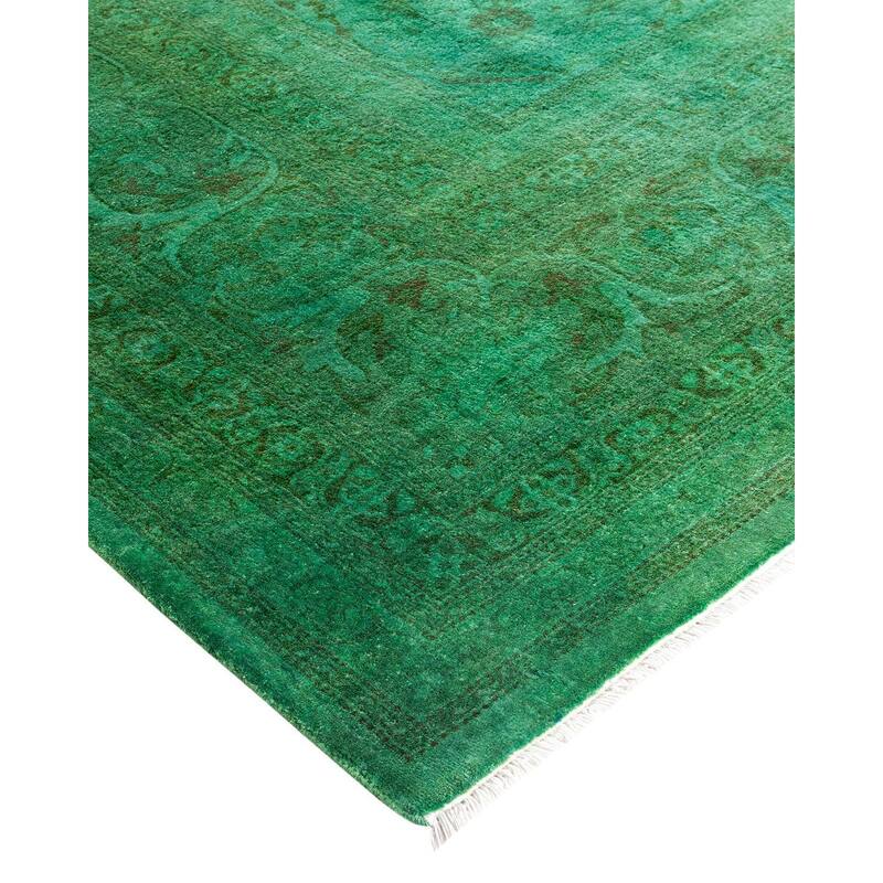 Contemporary Overdyed Wool Hand Knotted Area Rug - 8' 1" x 9' 10"