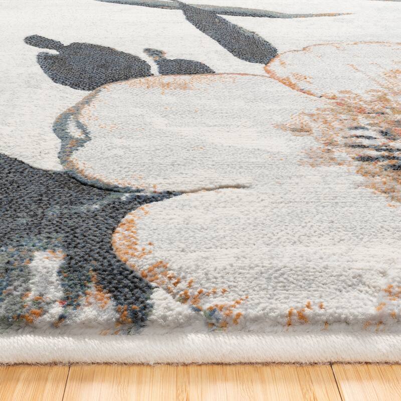 Gertmenian Blayne Polypropylene Modern Designer Geometric Floral Area Rug Collection