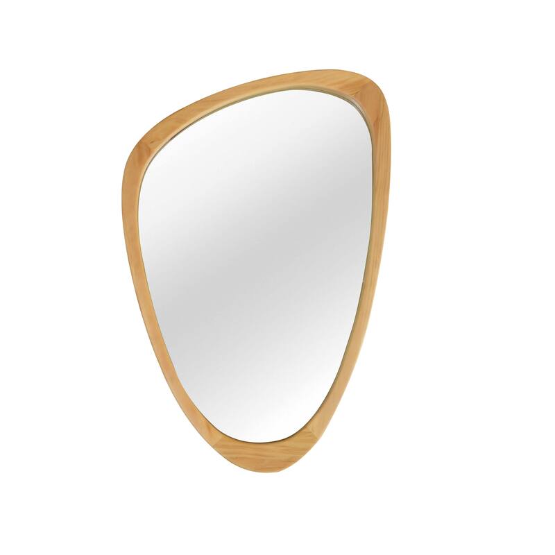 Irregular Solid Wood Frame Decorative Mirror