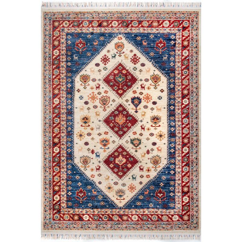 Nuloom Romee Medallion Tasseled Area Rug