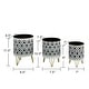 preview thumbnail 6 of 4, Andrey Black/White Hexagonal Indoor Metal Pot Planters (Set of 3) - 11.5"H x 8.5"W x 8.5"D