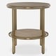 preview thumbnail 1 of 2, Uttermost Elise Round Brass Side Table - 23"H x 22"W x 22"D