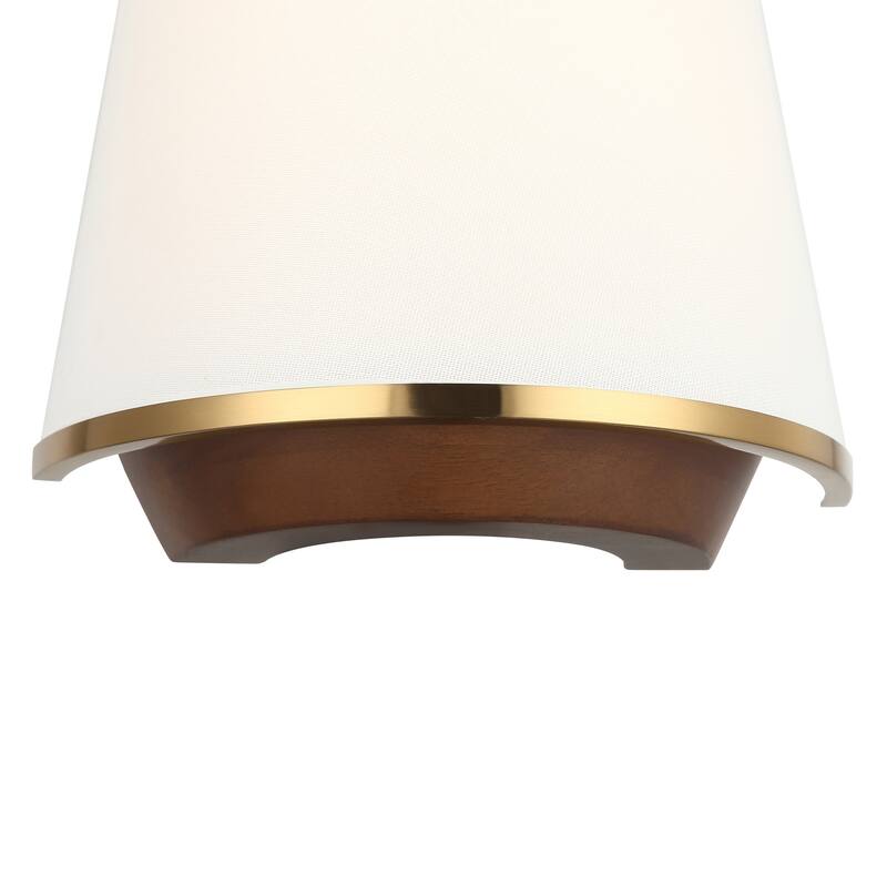 Varaluz Desert Flyer 2-Light Wall Sconce - Satin Brass/Medium Walnut