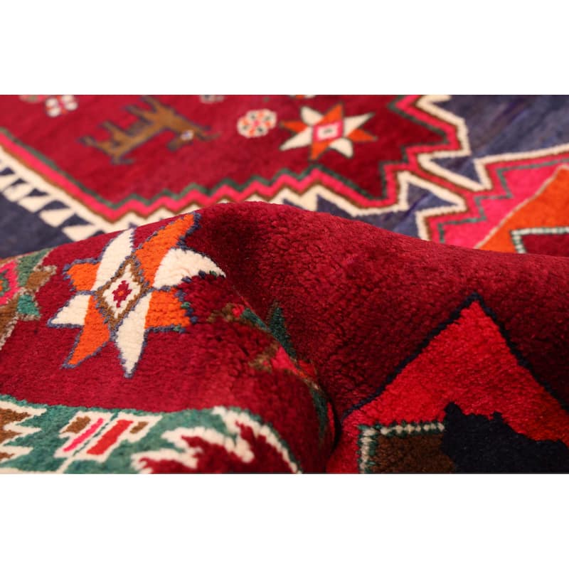 ECARPETGALLERY Hand-knotted Melis Vintage Burgundy Wool Rug - 4'6 x 7'3