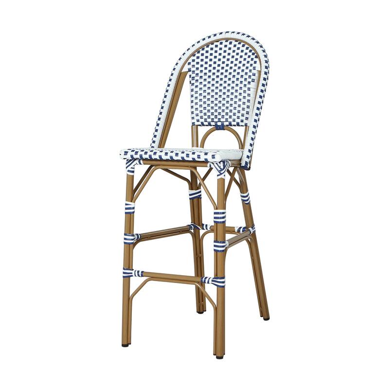 Kinner Outdoor French Barstools (Set of 2) by Christopher Knight Home
