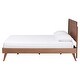 preview thumbnail 30 of 31, Jiro Platform Bed - Mid-Century Modern Wood Bed Frame with Panel Headboard and Angled Legs for Bedroom or Guest Room