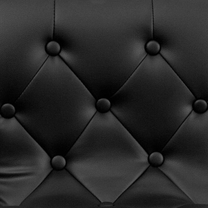 2 Pack Contemporary Button Tufted Adjustable Height Barstool with Chrome Base