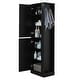 preview thumbnail 27 of 31, Modern Tall Bathroom Cabinet, Freestanding Storage Cabinet with Hooks and Adjustable Shelves, for Bathroom, White