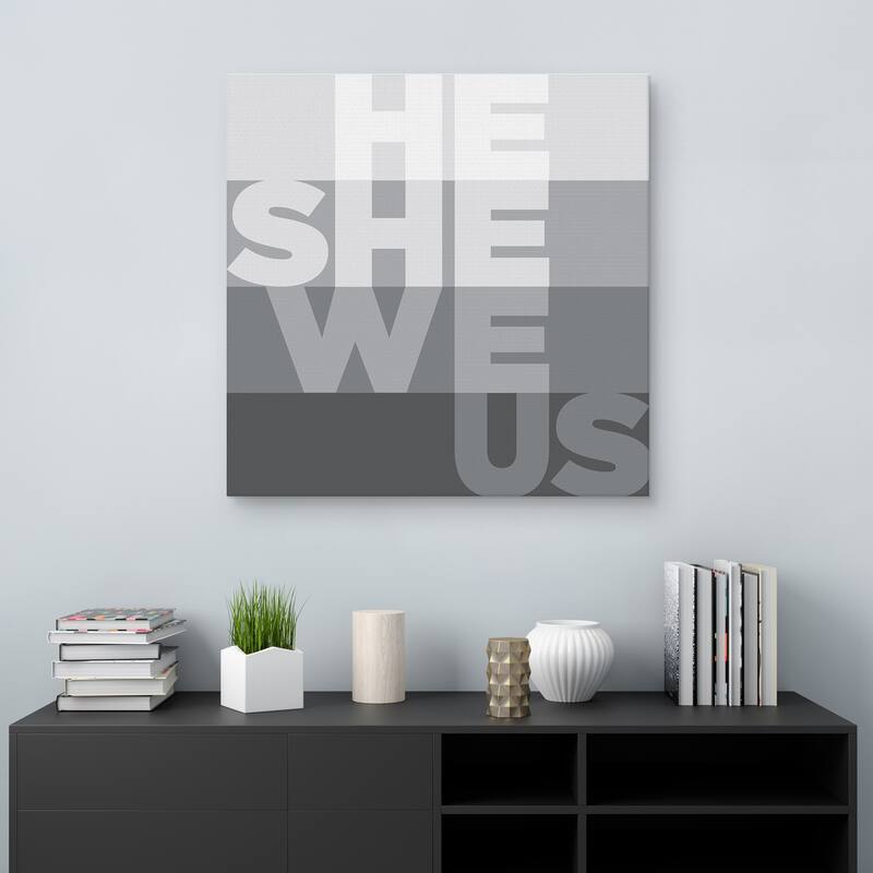 He She We Us by Parker Jones Canvas Art Print