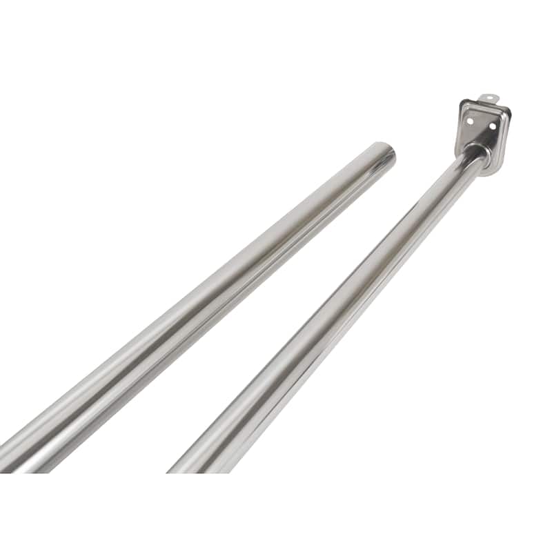 Design House Polished Chrome Adjustable Closet Rod 80-inch to 150-inch