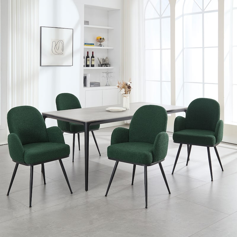 Fabric Upholstered Dining Chairs Set of 2/4 with Arms - 34.8"H x 23.2"W x 22.8"D