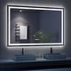 preview thumbnail 22 of 38, KIOTEE LED Mirror Lights Anti-Fog Frameless Bathroom Vanity Mirror in Tempered Glass 60x40
