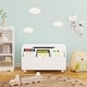 preview thumbnail 7 of 7, Kids Toy Storage Organizer on wheels with Front Bookshelf Flip Top Lid Safety Hinge