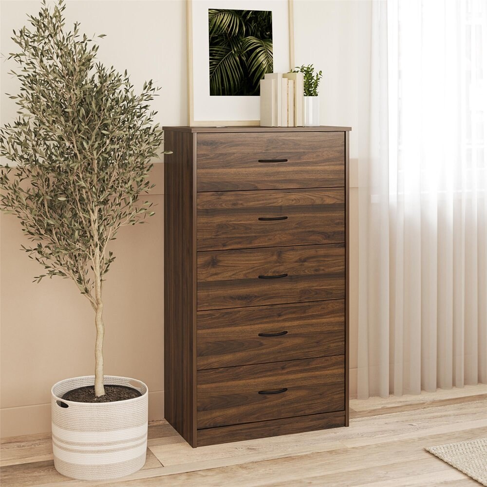 Classic 5 Drawer Dresser Black Oak Bed Bath Beyond 37998364