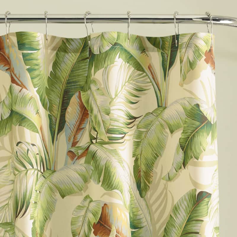 Tommy Bahama Palmiers Green Cotton Shower Curtains