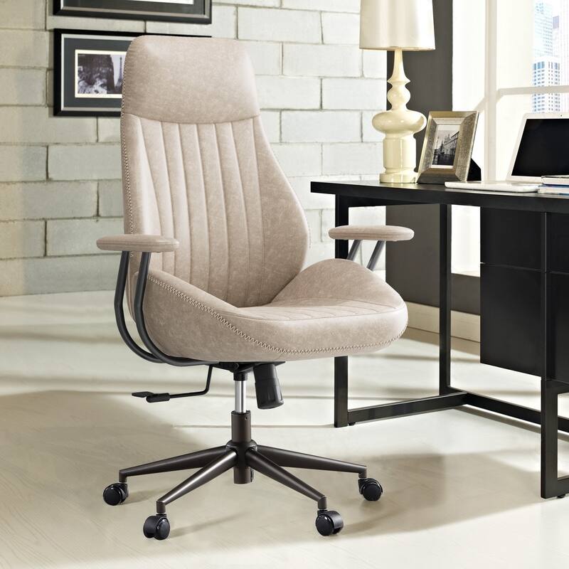 XIZZI Ergonomic Office Chair High Back Desk Chair with Wheels - Beige