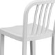 preview thumbnail 61 of 98, 24'' High Metal Indoor-Outdoor Counter Height Stool with Vertical Slat Back