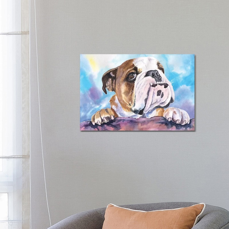 iCanvas "English Bulldog V" by George Dyachenko Canvas Print - 18x26x1.5