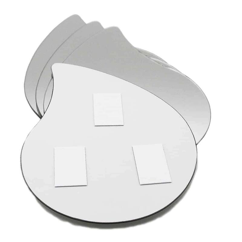 Small Decorative Wall Self Adhesive Shaped Mirrors - Set of 4